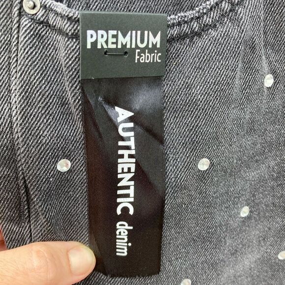 Super High Rise Straight Premium Denim Raw Hem Jeans Pants Size 9 - Picture 5 of 6